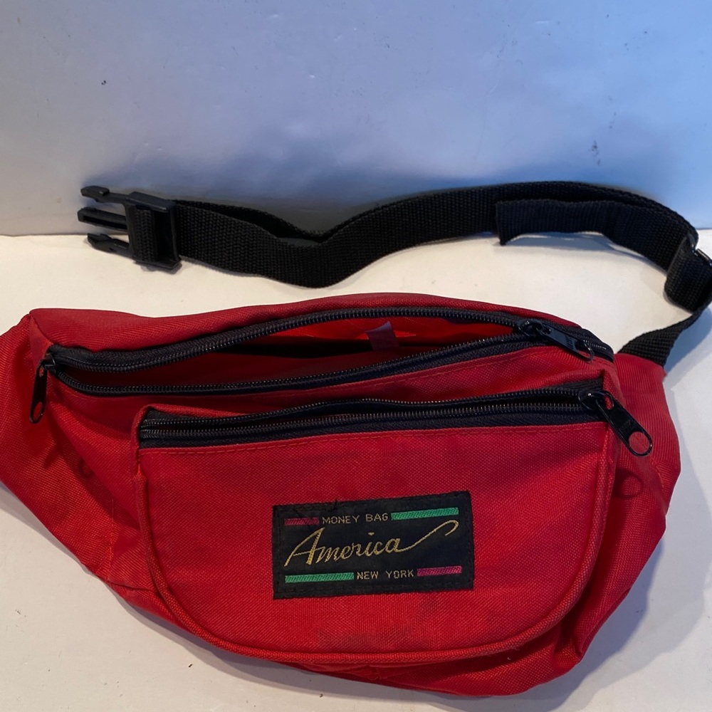 Vintage 1990s Red “America” Hip Bag